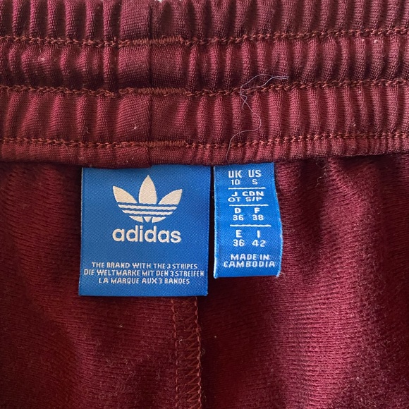 adidas burgundy track pants - Picture 3 of 5